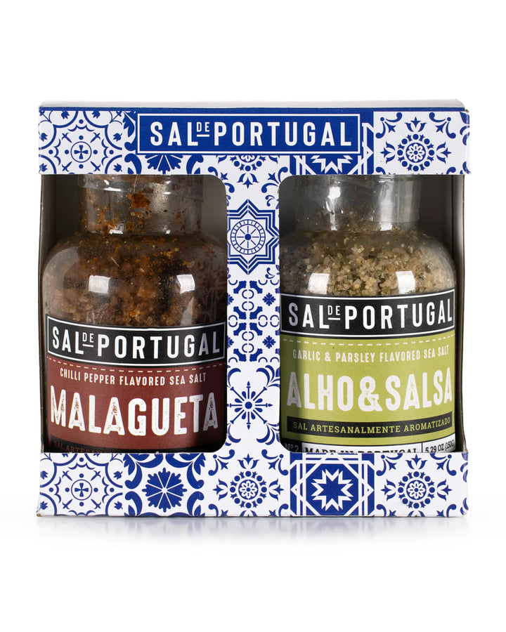 Coffret Sal c/Alho e Salsa e Sal c/Piri-Piri Sal de Portugal 300g
