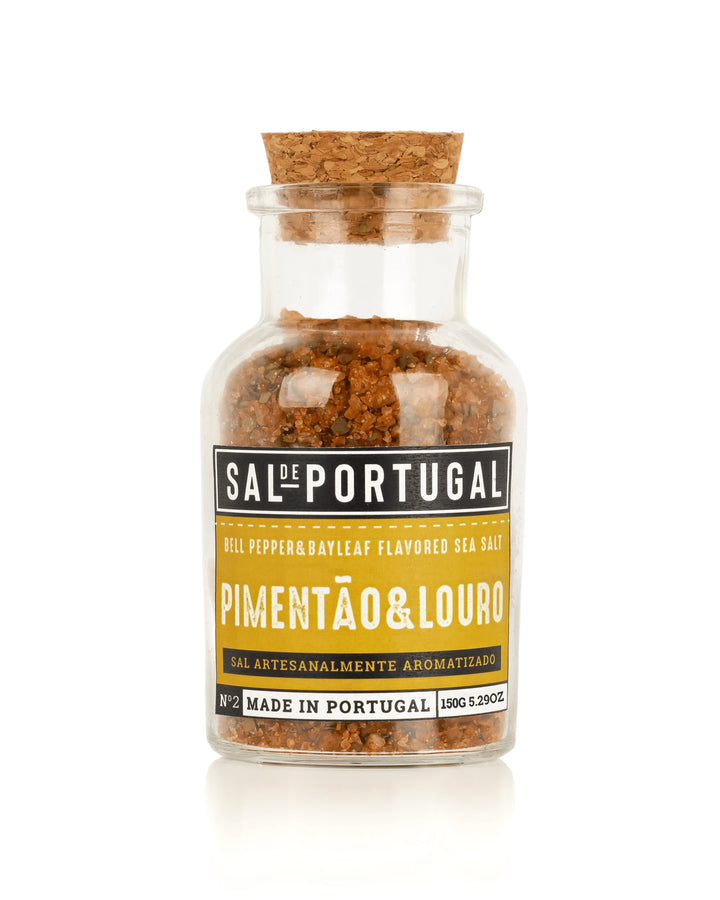 Pepper and Bay leaf flavoured salt Sal de Portugal 150g